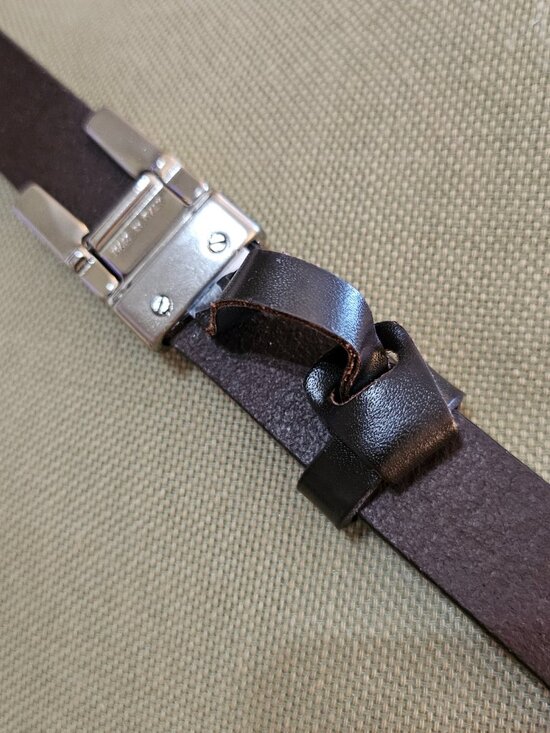 COACH BELT FEATURED IN RICH BROWN POLISHED COWHIDE WITH SILVER TONE CLIP CLOSURE main image 9